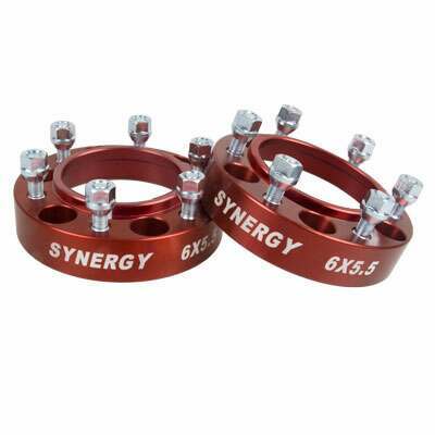 Synergy MFG Hub Centric Wheel Spacers 6X5.5-1.50 Inch Width M12X1.50 Stud Size Synergy MFG - 4112-6-55-H