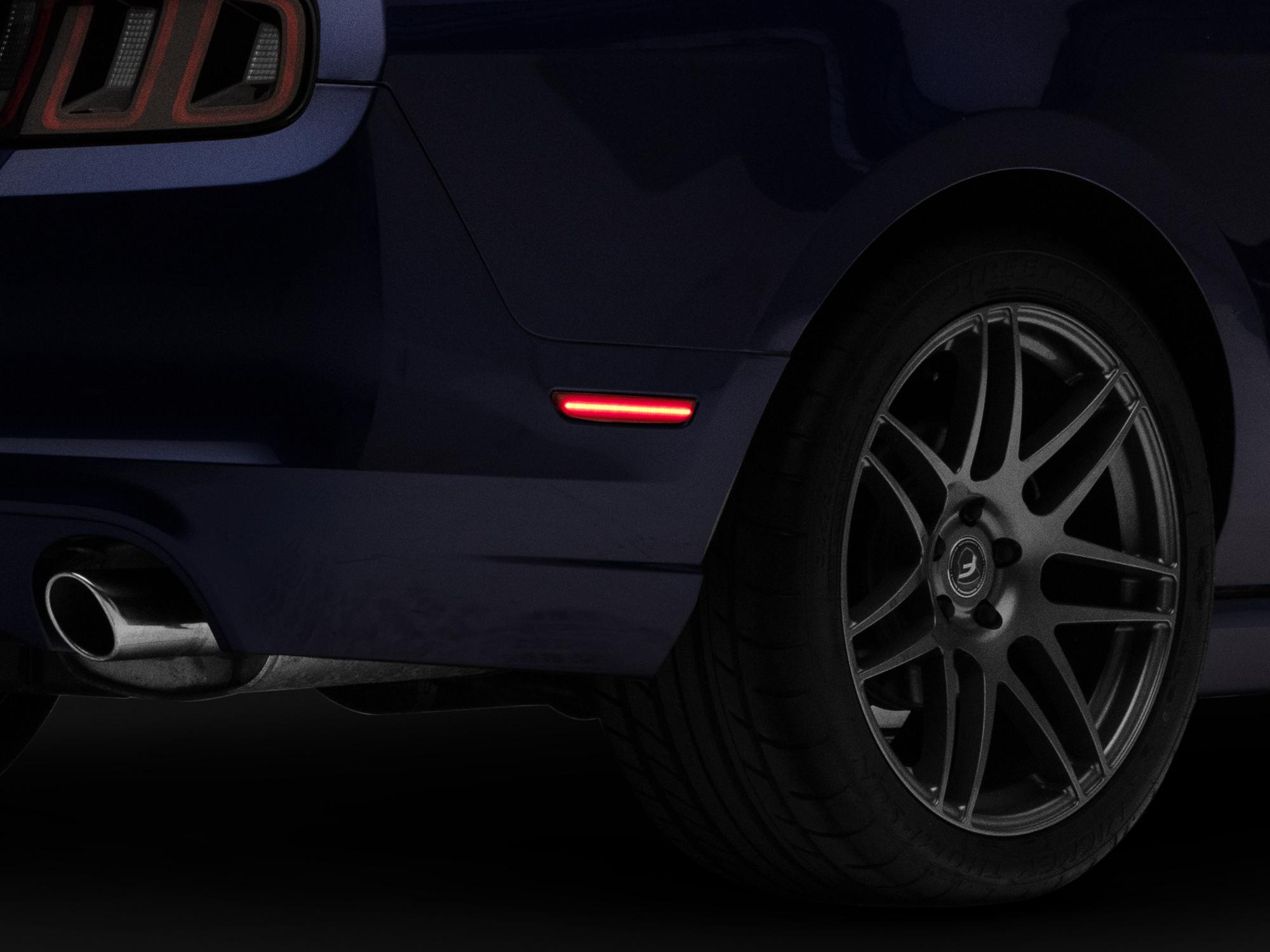 Raxiom 10-14 Ford Mustang Axial Series LED Side Marker Lights (Smoked) - 412496