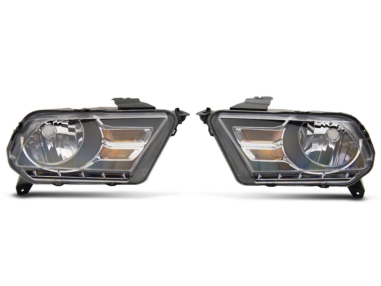 Raxiom Axial Series Oem Style Replacement Headlights; Chrome Housing; Clear Lens (2010-2012 Mustang) - 413416