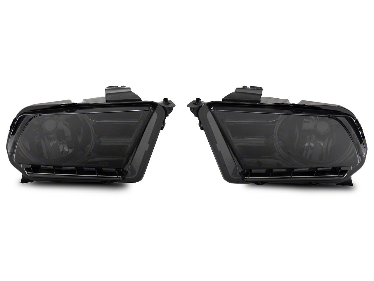 Raxiom Axial Series Oem Style Replacement Headlights; Chrome Housing; Smoked Lens (2010-2012 Mustang) - 413417