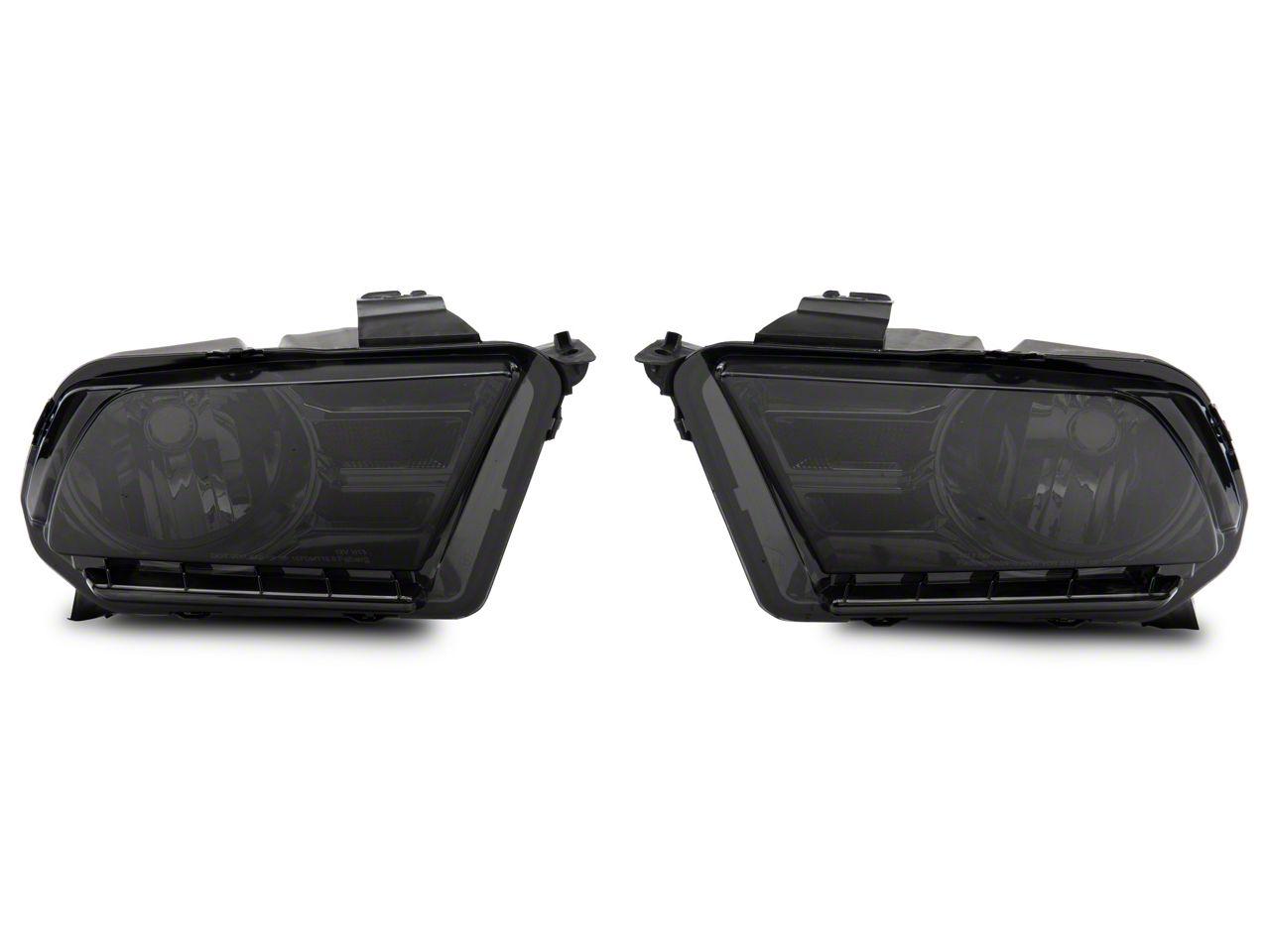 Raxiom Axial Series Oem Style Replacement Headlights; Chrome Housing; Smoked Lens (2010-2012 Mustang) - 413417