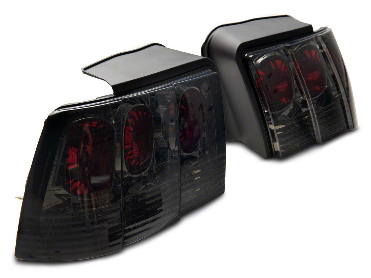 Raxiom Axial Series Altezza Style Tail Lights; Black Housing; Smoked Lens (1999-2004 Mustang, Mustang GT, Mustang Base, Mustang GT Bullitt) - 413422
