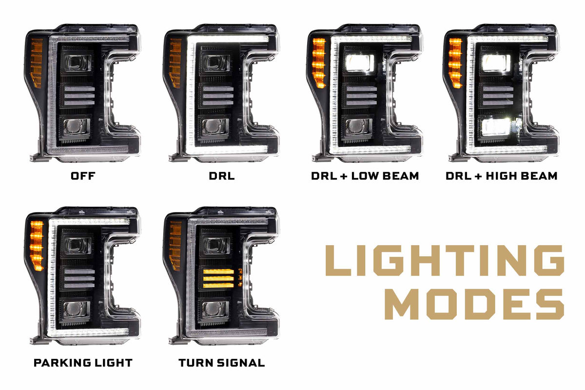 Morimoto XB Hybrid LED Headlights: Ford Super Duty (17-19 / Set) - LF554.2