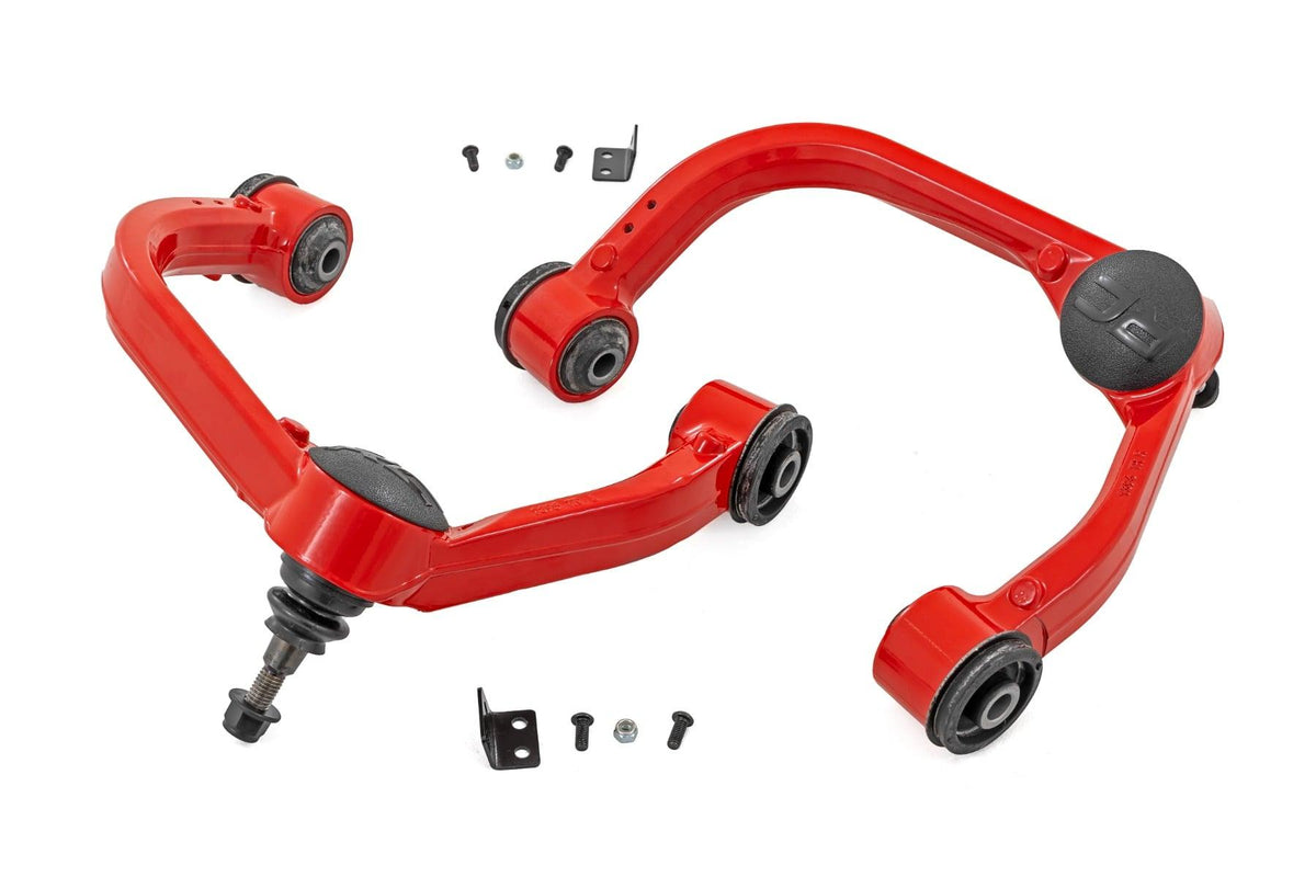 Rough Country Red Forged Upper Control Arms 3 Inch Lift Ford F-150 4WD (2021-2026) (2021-2026 F-150) - 41400RED