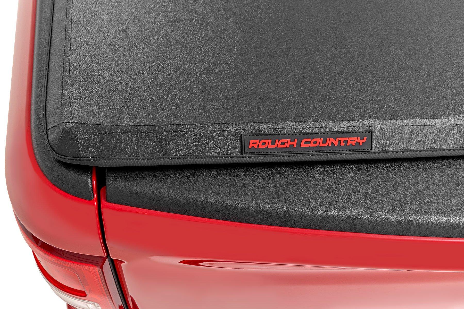 Rough Country Soft Tri-Fold Bed Cover With & W/O OE Rails 6 Foot 7 Inch Bed Toyota Tundra (07-21) (2007-2013 Tundra) - 41419650A