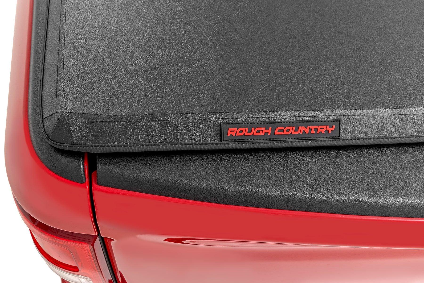 Rough Country Soft Tri-Fold Bed Cover 5 Foot 7 Inch Bed Ford F-150 2WD/4WD (2004-2014) (2007-2012 F-150) - 41509550A