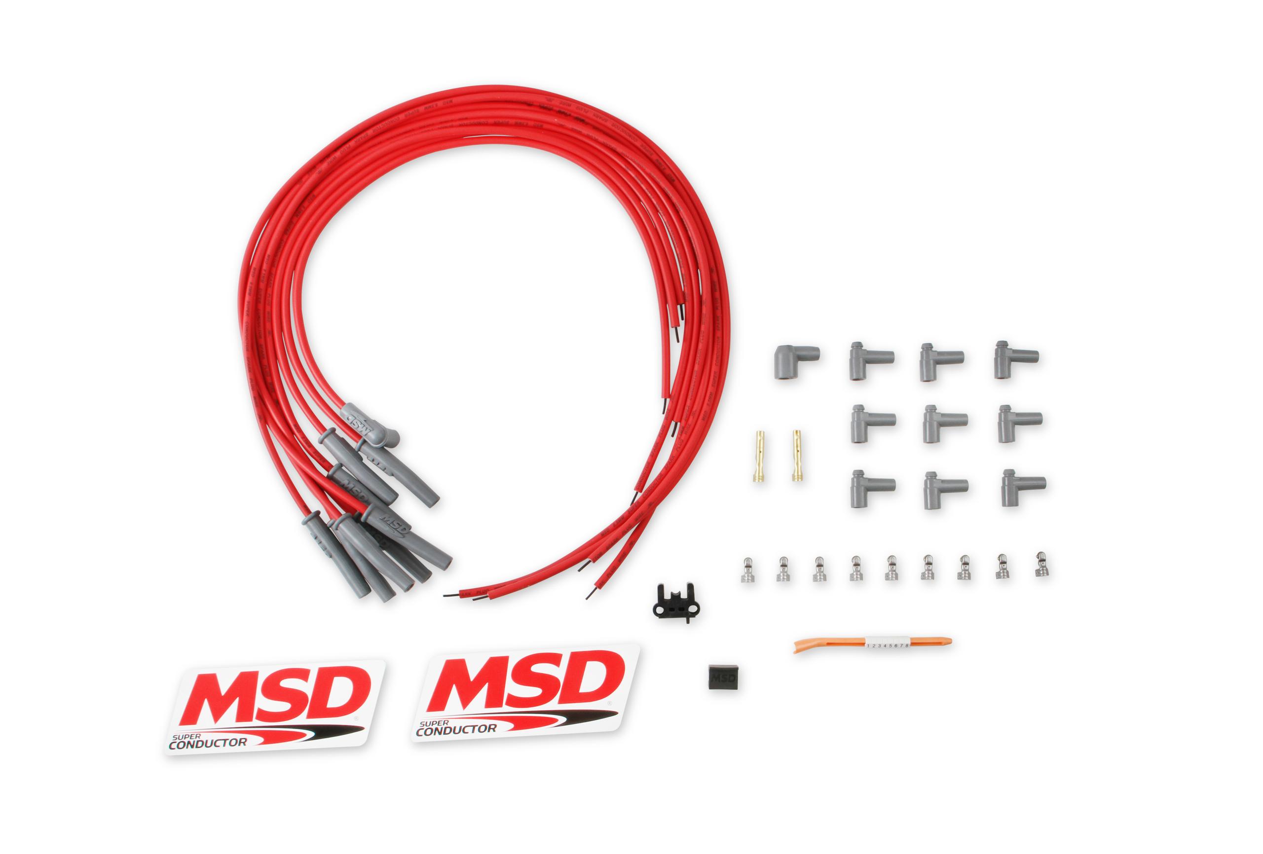 Msd 31189 Wire Set, Super Conductor, Multi-Angle Plug, Hei Cap