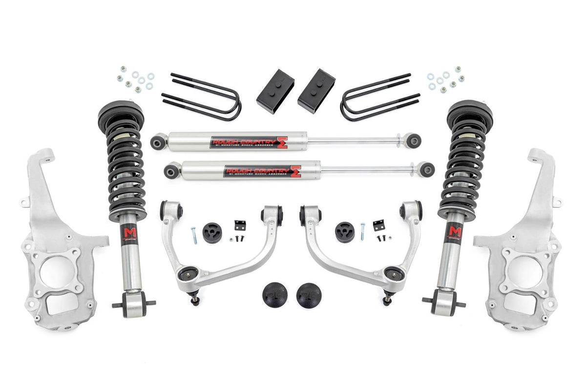 Rough Country 4 inch Lift Kit Forged UCA M1/M1 No Cut Ford F-150 4WD (2021-2026) (2021-2023 F-150) - 41840