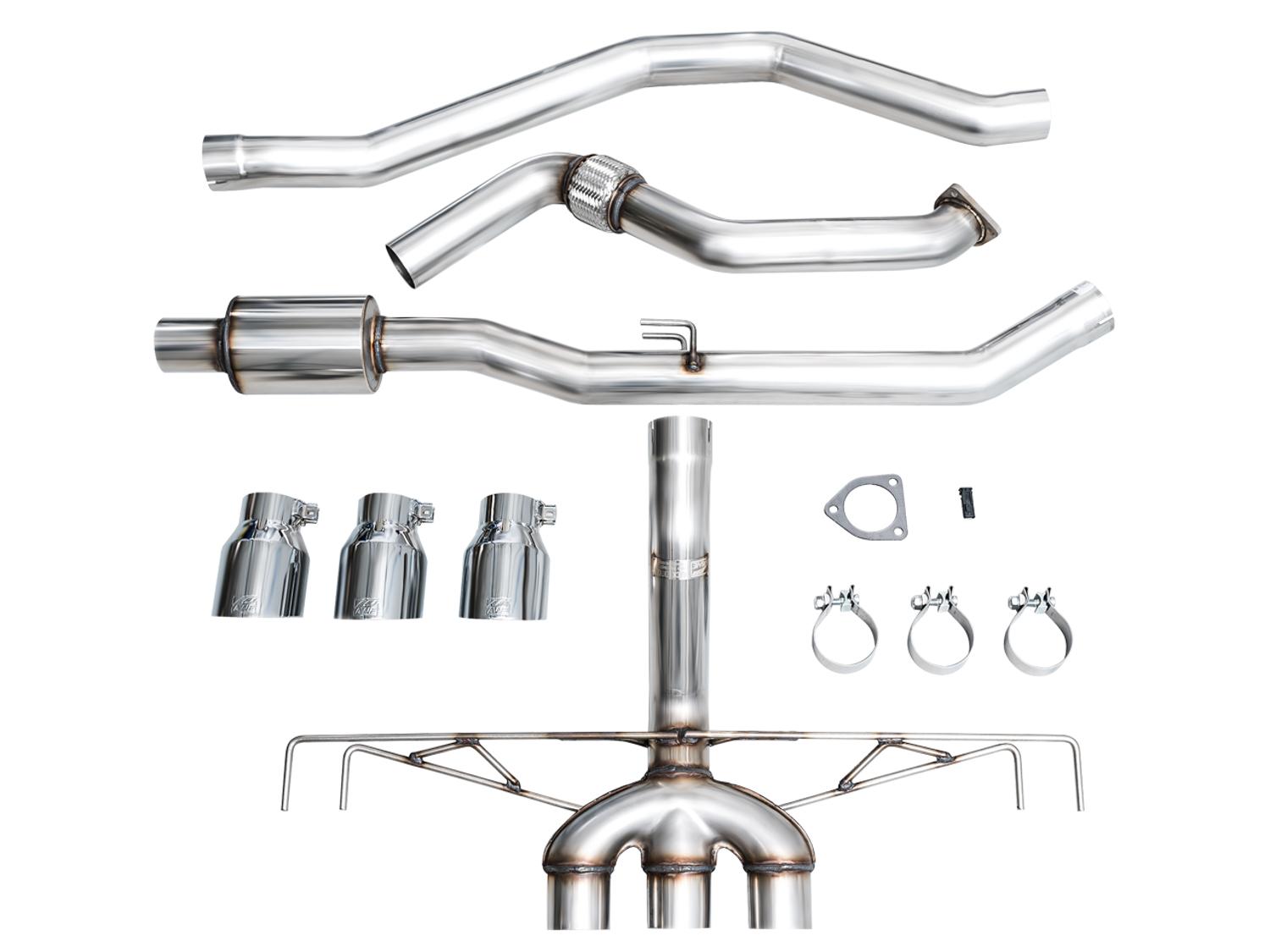 AWE Track Edition for FL5 CTR - Triple Chrome Tips - 3020-52287