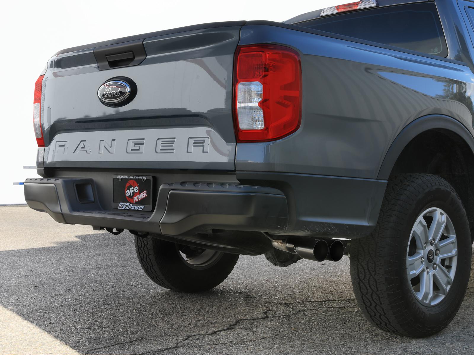 aFe Vulcan Series 2-1/2 IN to 3 IN 304 Stainless Steel Cat-Back Exhaust System w/ Black Tip
 (2024+ Ranger) - 49-33148-B
