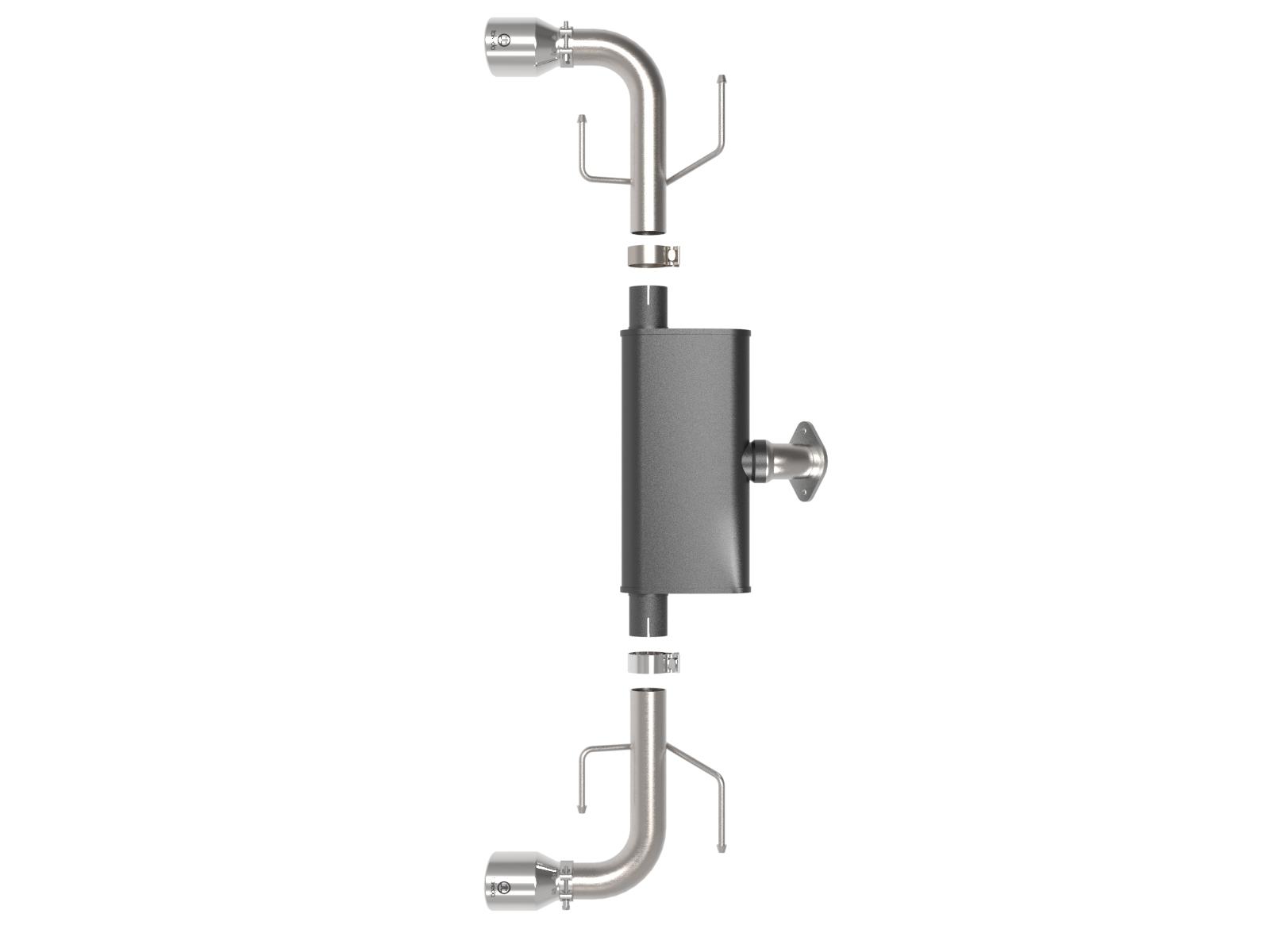AFE Takeda 2-1/2 IN 304 Stainless Steel Axle-Back Exhaust System w/ Polished Tip (Mazda CX-5 19-22 L4-2.5/2.5L (t)) - 49-37021-P