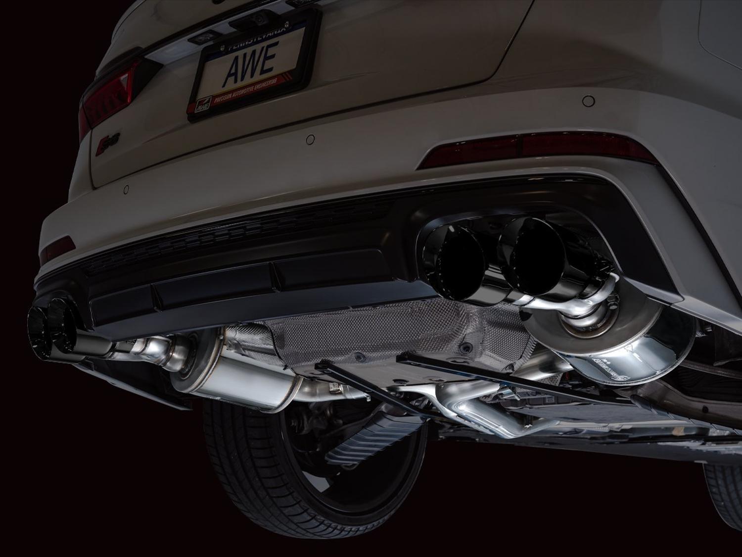 AWE Touring Edition for Audi C8 S6/S7 - Diamond Black Tips - 3015-43107