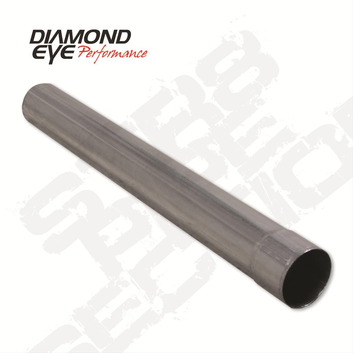 Diamond Eye Performance Exhaust Pipe 24 Inch Stainless 4 Inch OD Straight Bumped On One End Diamond Eye - 420024