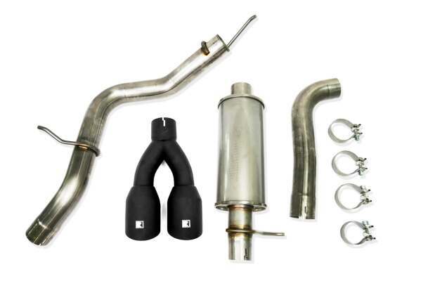 Roush Cat Back Exhaust - Black Tips (2019-2023 Ranger 2.3L) - 422179-BLK