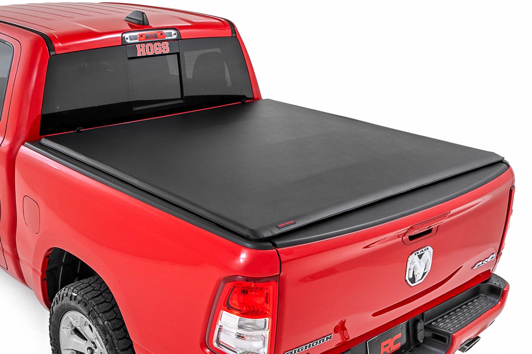Rough Country Soft Roll Up Bed Cover 6 Foot 4 Inch Bed No Rambox Ram 1500/2500/3500 (10-25 & Classic) (2009-2026 Ram 1500, 1500, 2500, 3500, 1500 Classic) - 42319640