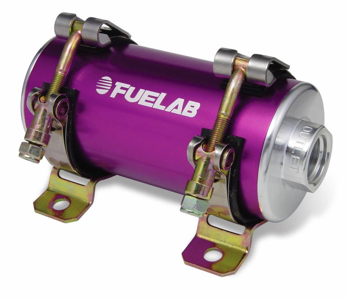 Fuelab High Power EFI (Electronic Fuel Injection)In Line Fuel Pump Rated Up To 2200HP Street/Strip Speed Adjustable DC Brushless Driven Fuel Pump Purple FUELAB - 42402-4
