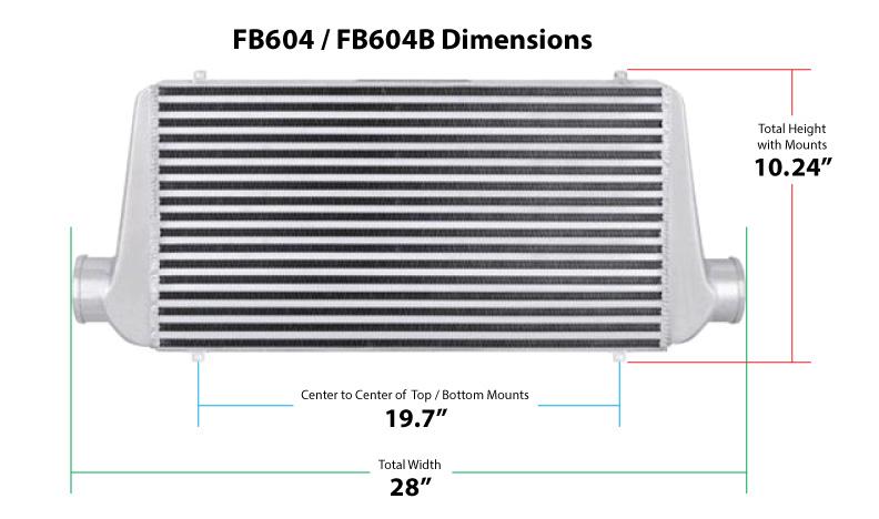 Frostbite Univ Intercooler 23.5 X 9 X 3 Blk  - FB604B
