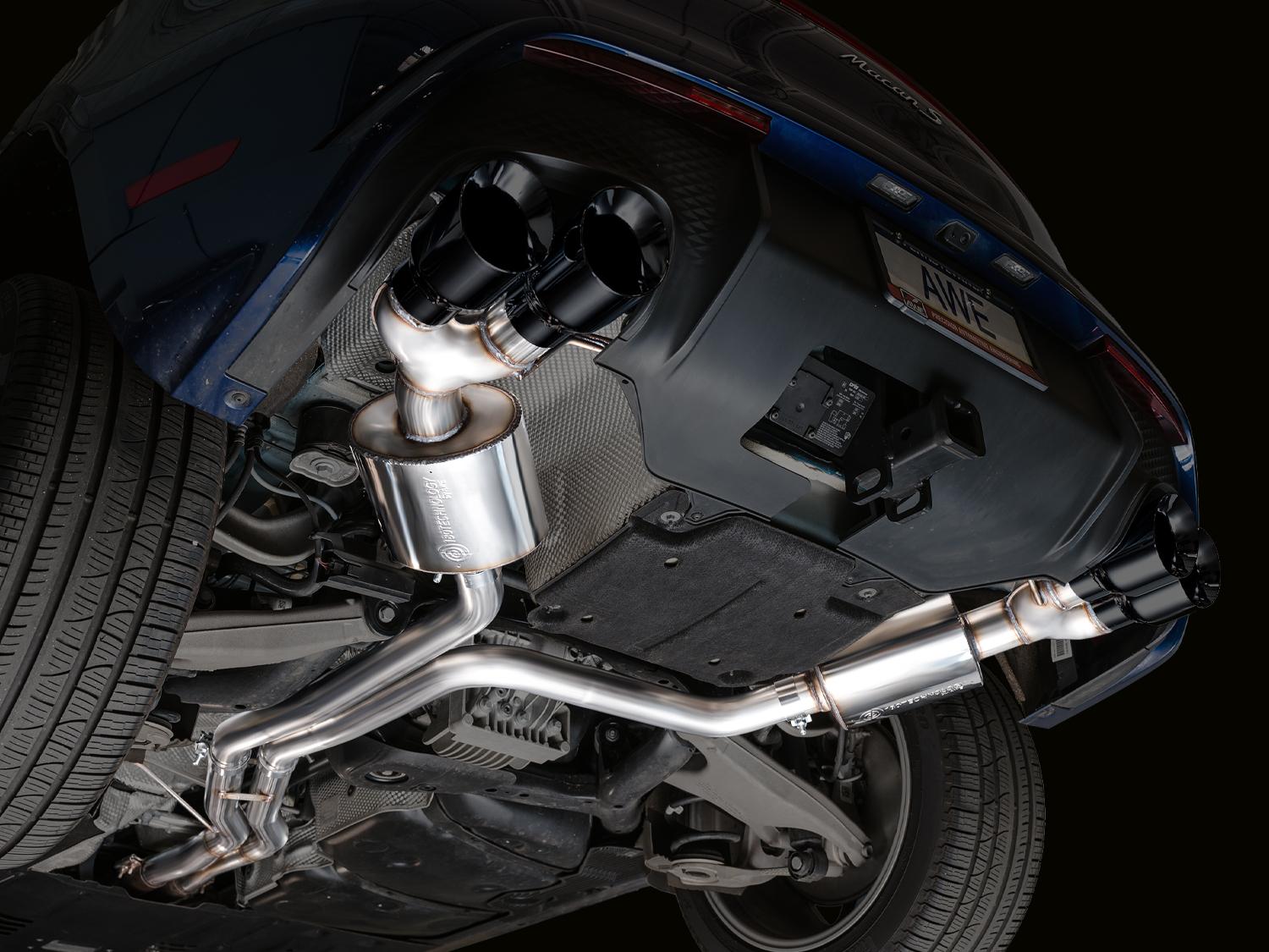 AWE Touring Edition Exhaust for '22+ Porsche Macan 2.9TT - Diamond Black Tips - 3015-43952