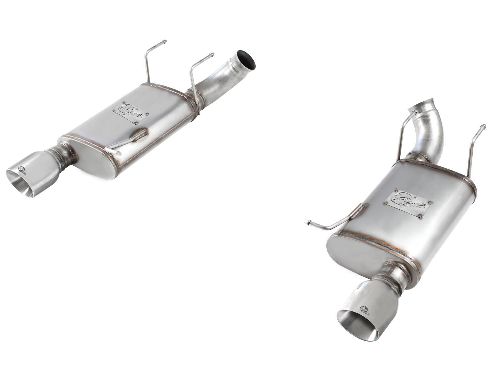 aFe 2011-2014 Mustang 5.0L Mach Force-Xp 3" Stainless Steel Axle-Back Exhaust System w/ Polished Tips
