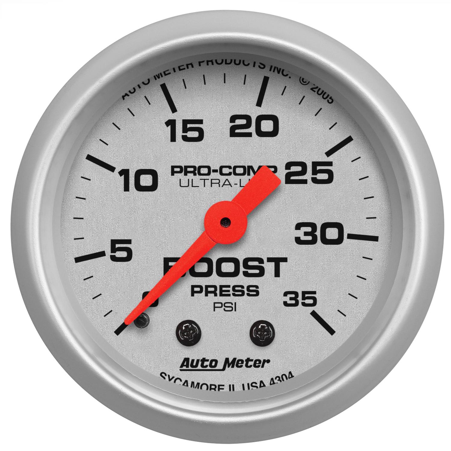 Auto Meter 2-1/16" BOOST, 0-35 PSI, ULTRA-LITE - 4304