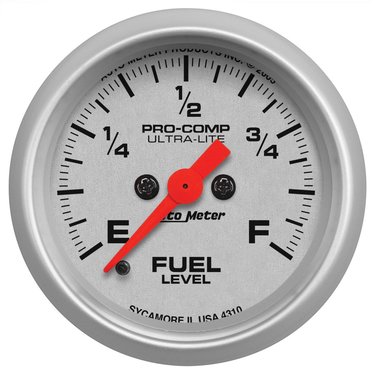 Auto Meter 2-1/16" FUEL LEVEL, PROGRAMMABLE 0-280 Ω, ULTRA-LITE - 4310