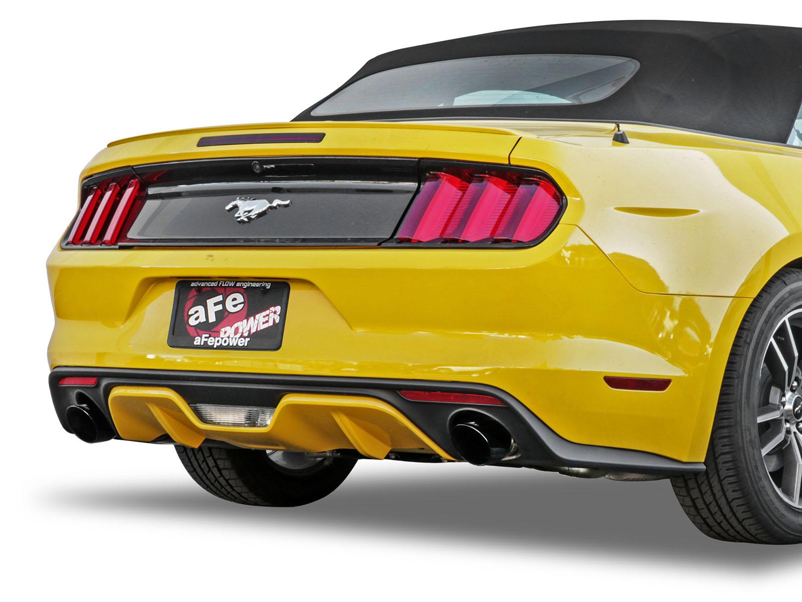 AFE MACH Force-Xp Axle-Back Exhaust System w/ Black Tips (2015-2026 Mustang Ecoboost Non Active / V6) - 49-43085-B