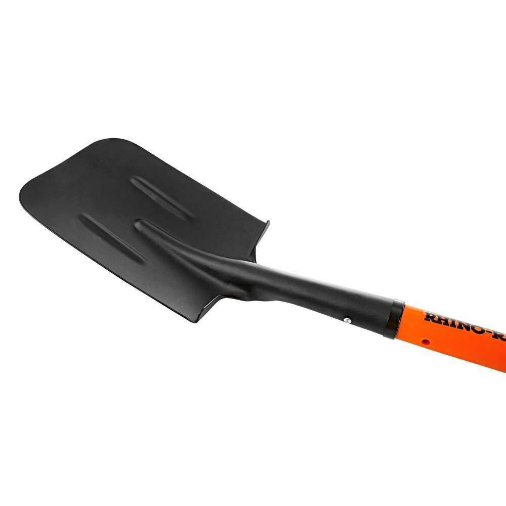 Rhino-Rack Stainless Steel Square Mouth Shovel - Orange Handle/Grey Grip - 43123
