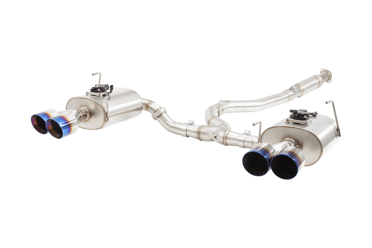 XForce SUBARU WRX & STI Sedan Varex Valved Cat Back Exhaust System with Burnt Blue Tips - ESSWRX14VKBU
