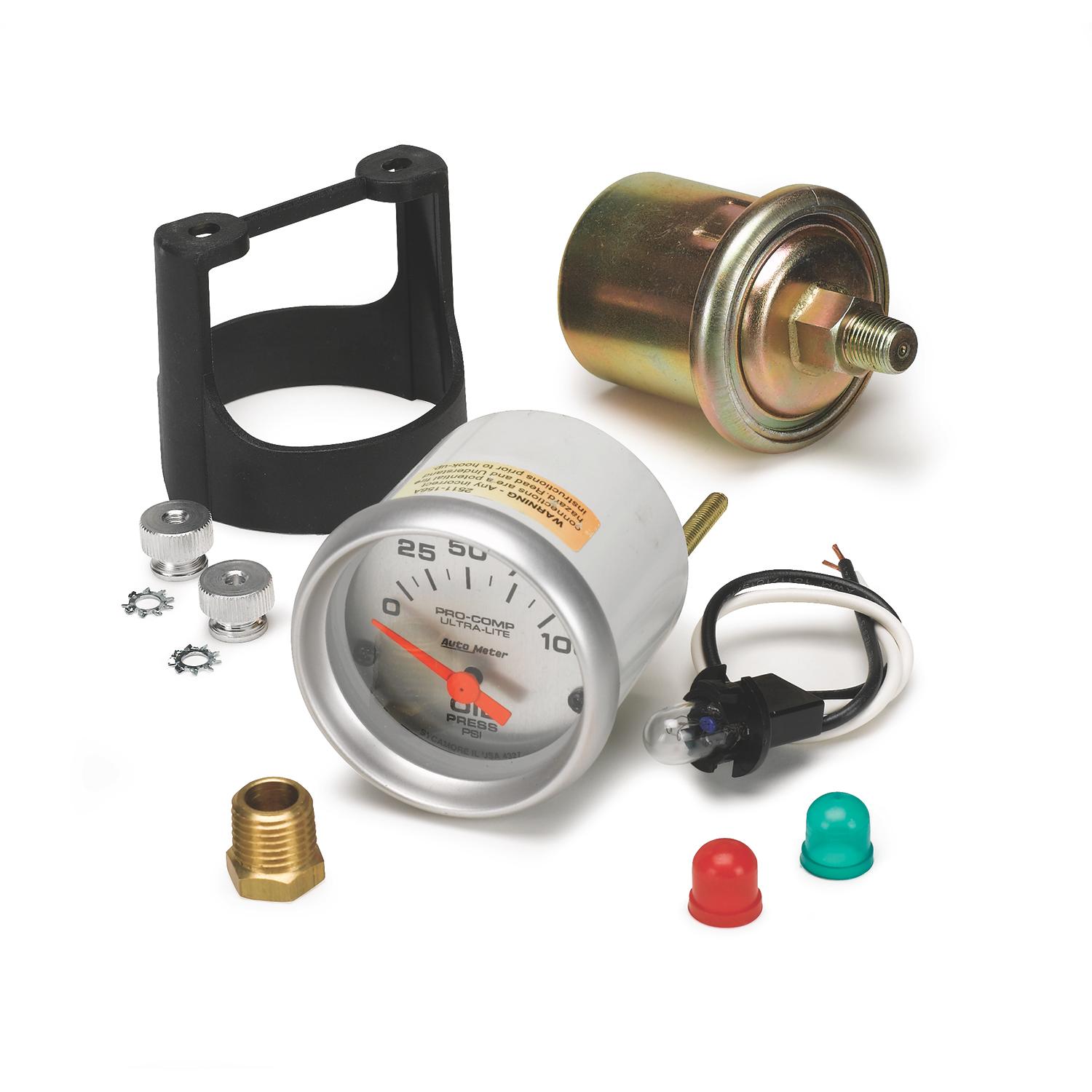 Auto Meter 2-1/16" OIL PRESSURE, 0-100 PSI, ULTRA-LITE - 4327