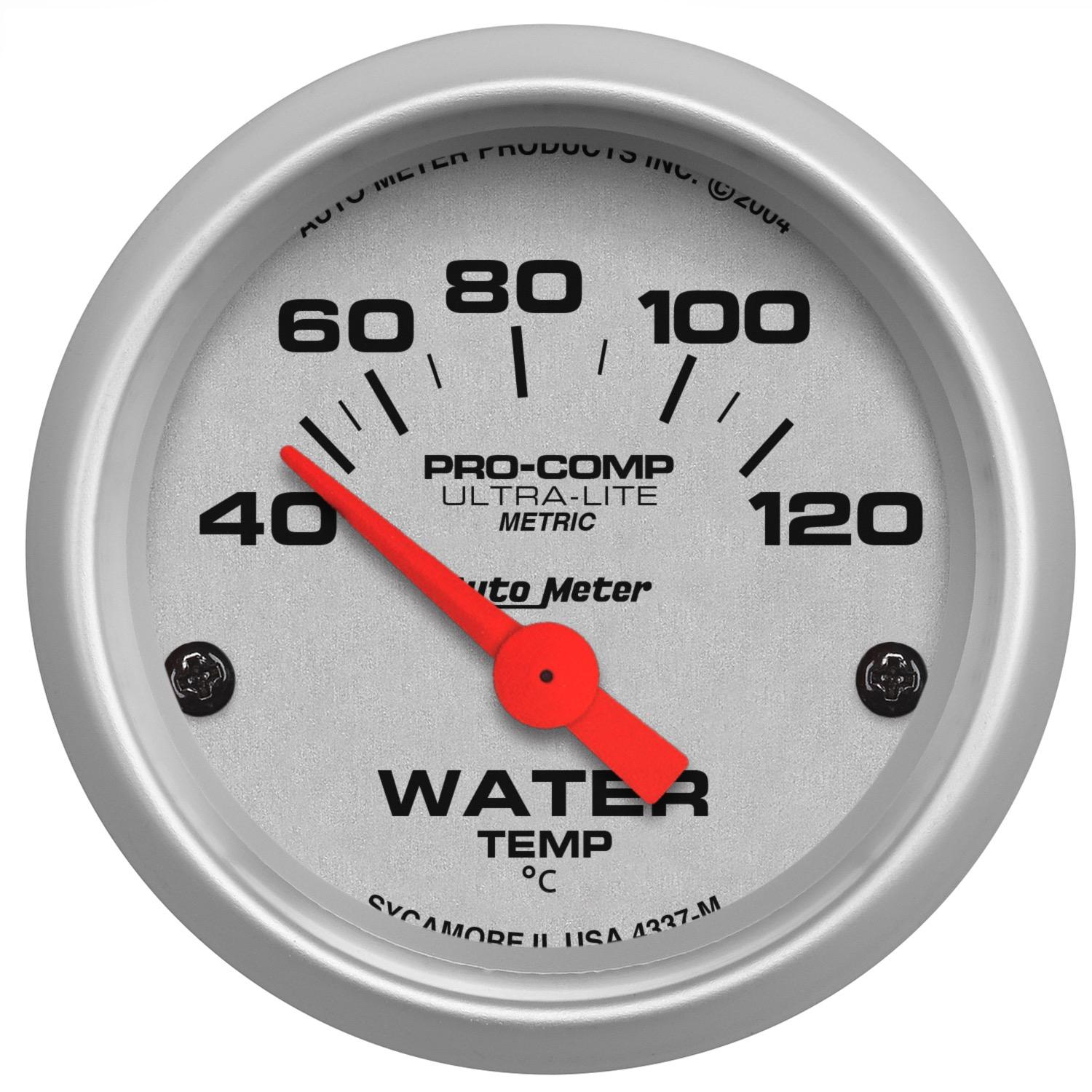 Auto Meter 2-1/16" WATER TEMPERATURE, 40-120 °C, ULTRA-LITE - 4337-M
