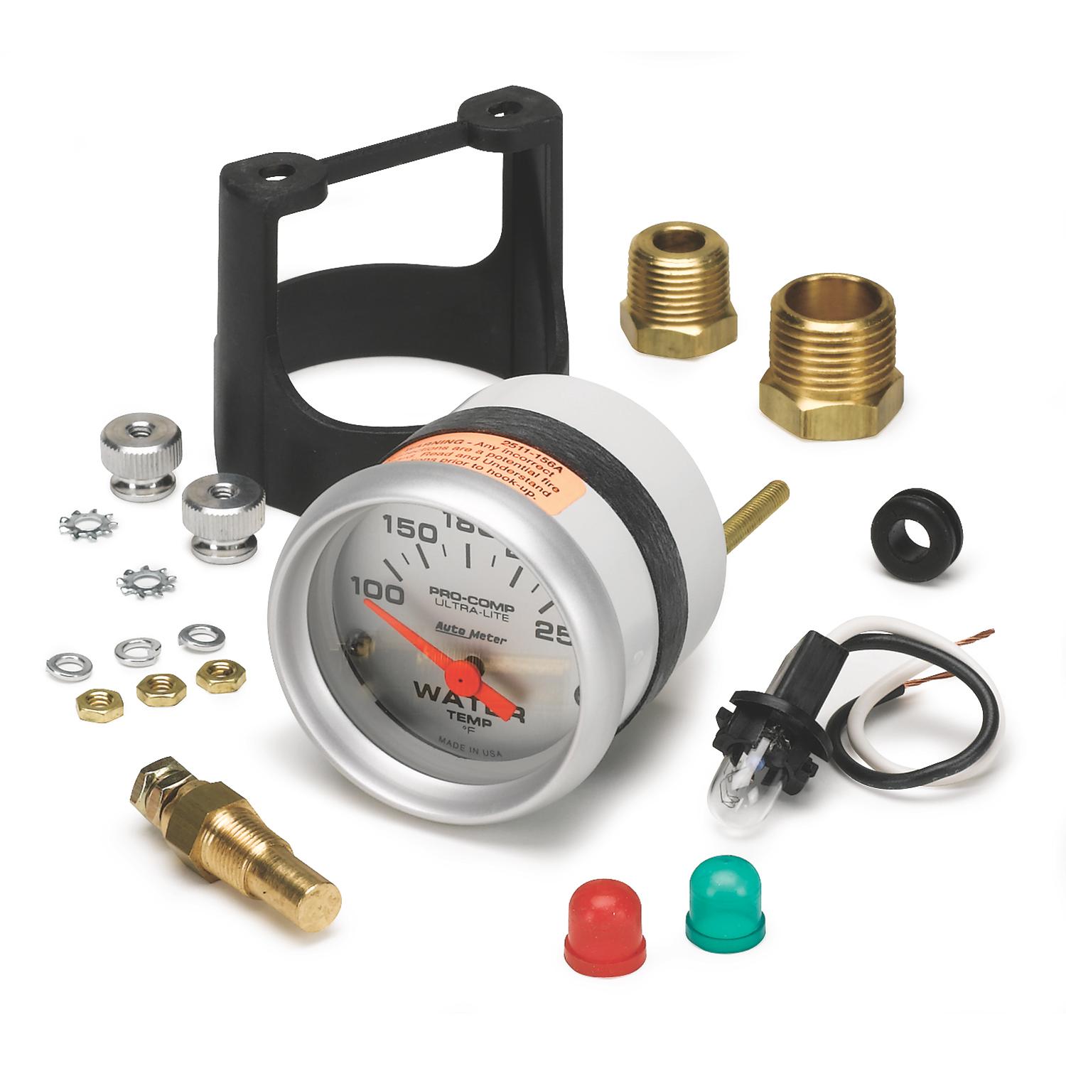 Auto Meter 2-1/16" WATER TEMPERATURE, 100-250 °F, ULTRA-LITE - 4337