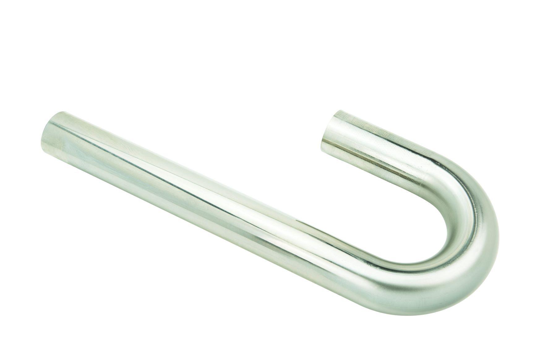 Kooks 1-5/8" 304 Stainless 180 Degree J-Bend. 16 Ga Mandrel Bent Tubing. 2.50" CLR - JB-163-25-16-304