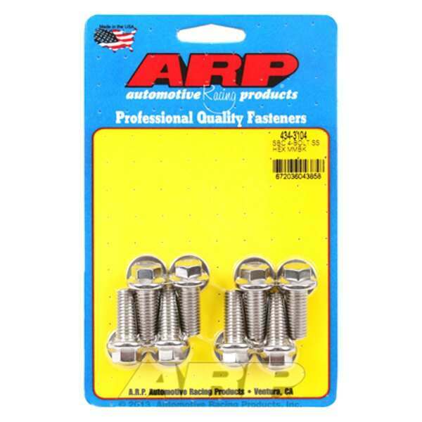 ARP SB Chevy 4-bolt SS hex motor mount bolt kit - 434-3104