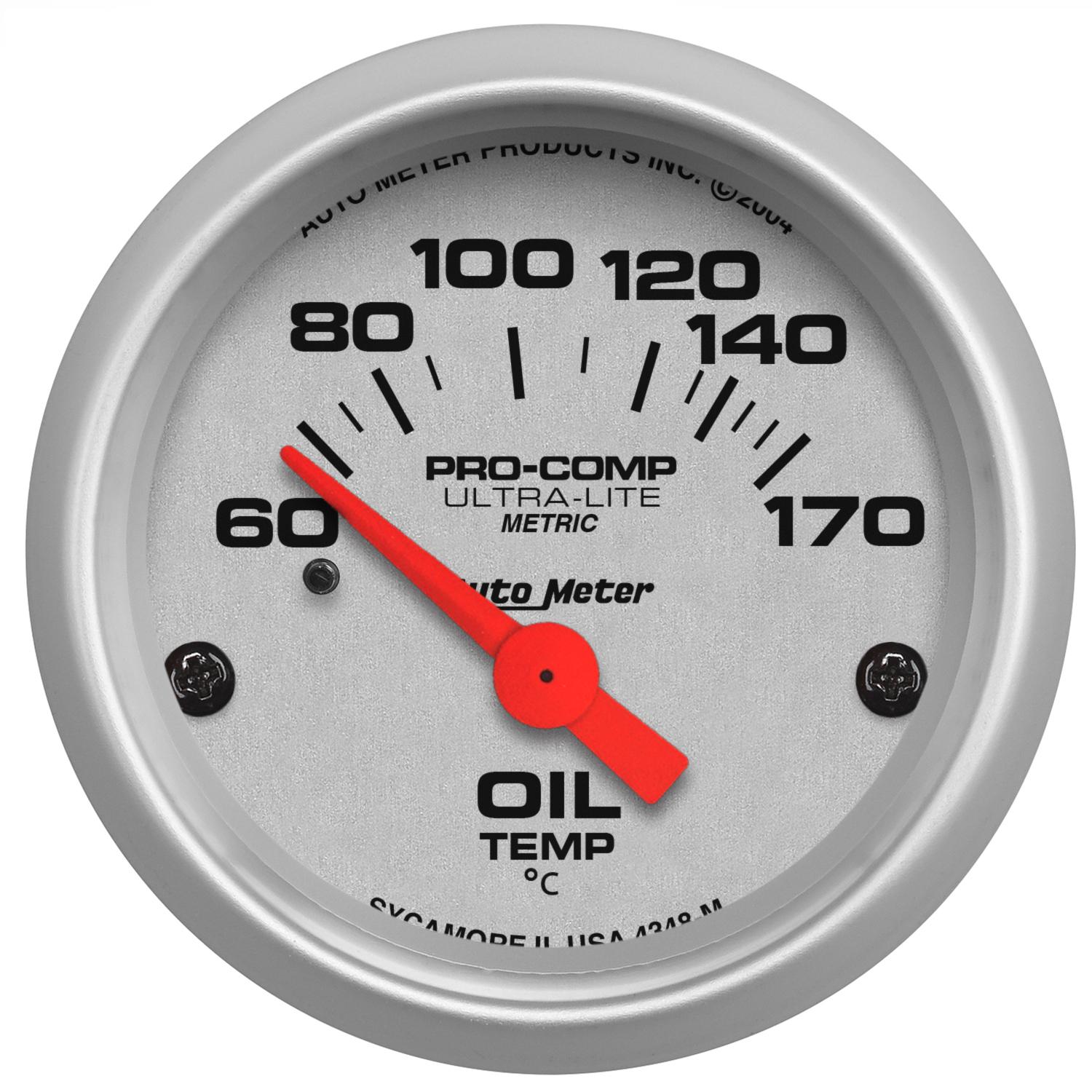 Auto Meter 2-1/16" OIL TEMPERATURE, 60-170 °C, ULTRA-LITE - 4348-M