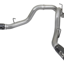 AFE Large Bore-HD 4 IN 409 Stainless Steel DPF-Back Exhaust System w/ Dual Black Tip (2017-2019 Silverado 2500 HD, Silverado 3500 HD, Sierra 2500 HD, Sierra 3500 HD) - 49-44086-B