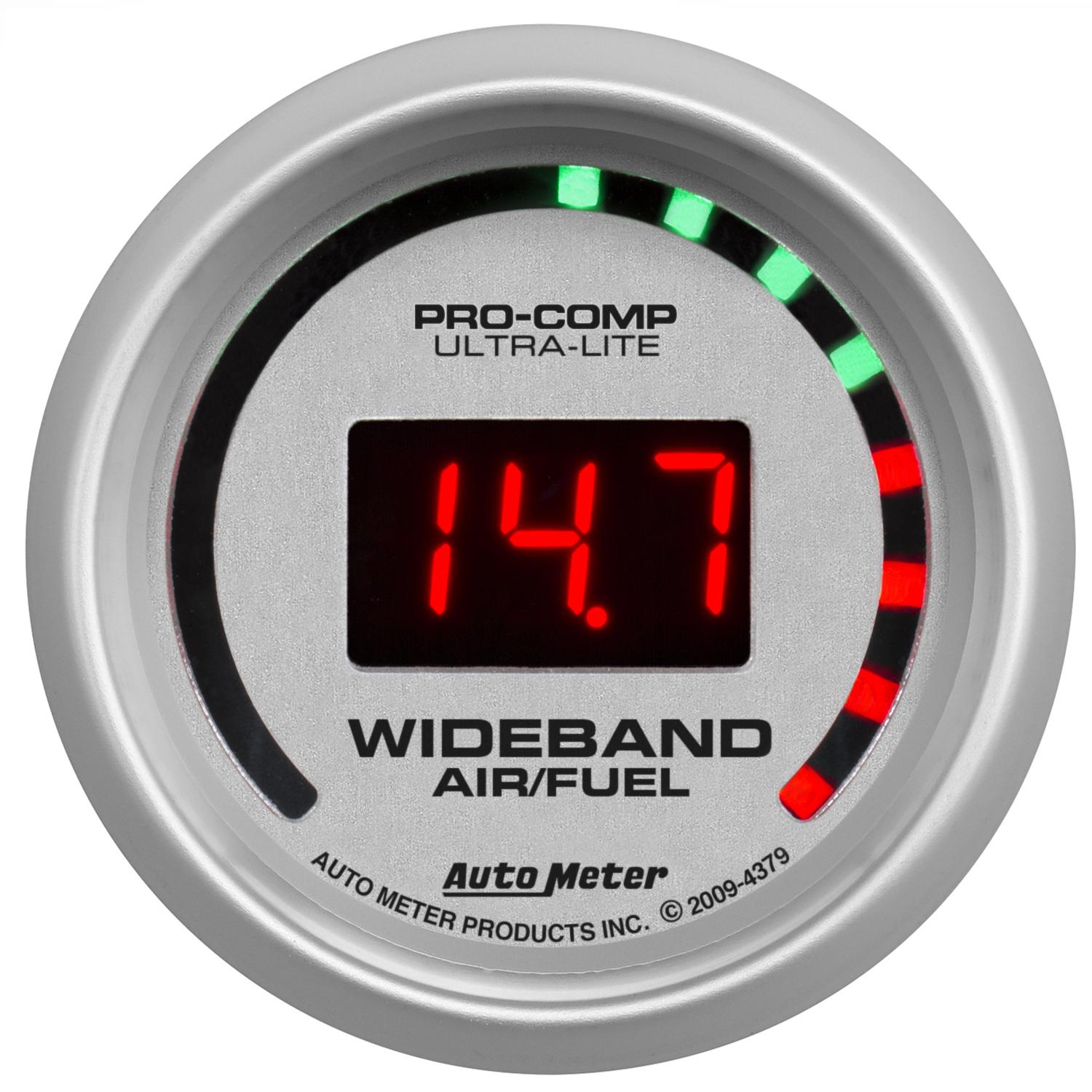 Auto Meter 2-1/16" WIDEBAND STREET AIR/FUEL RATIO, 10:1-17:1 AFR, ULTRA-LITE - 4379