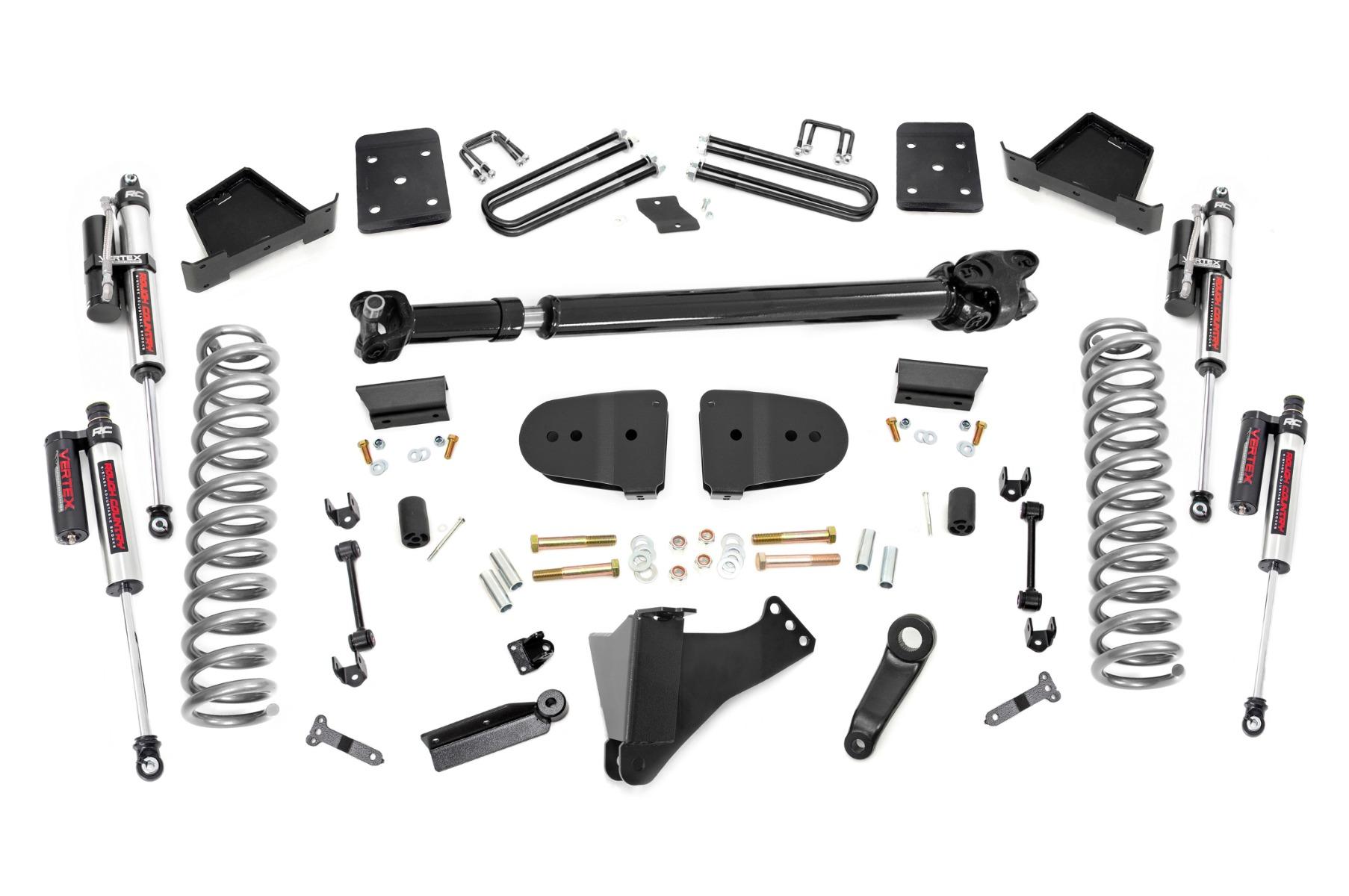 Rough Country 6 Inch Lift Kit No OVLDS D/S Vertex Ford F-250/F-350 Super Duty (23-26) (2023-2026 F-350 Super Duty, F-250 Super Duty) - 43951