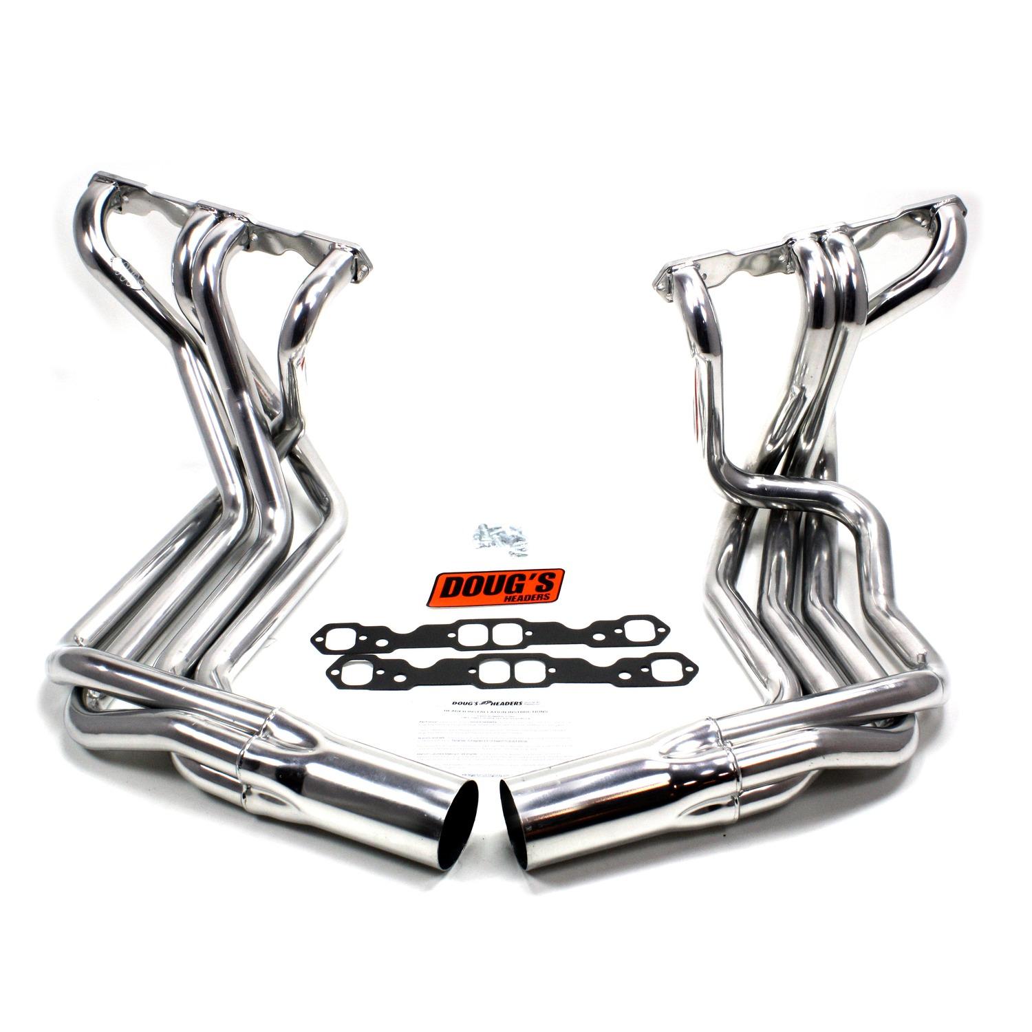 Doug's Sidemount Header 63-82 Corvette 265-400 SBC 1 7/8" Primary 4" Collector Silver Ceramic Coated D380  - D380