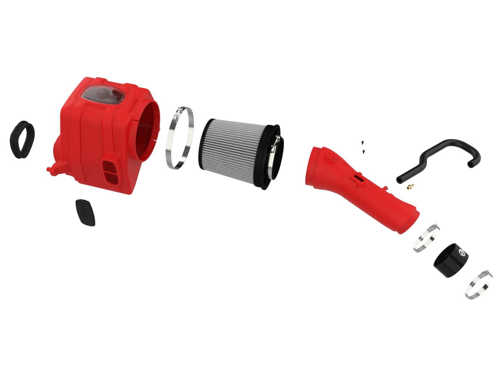 AFE Momentum GT Cold Air Intake System Red w/ Pro DRY S Filter (2007-2021 Tundra 5.7) - 51-76003-R