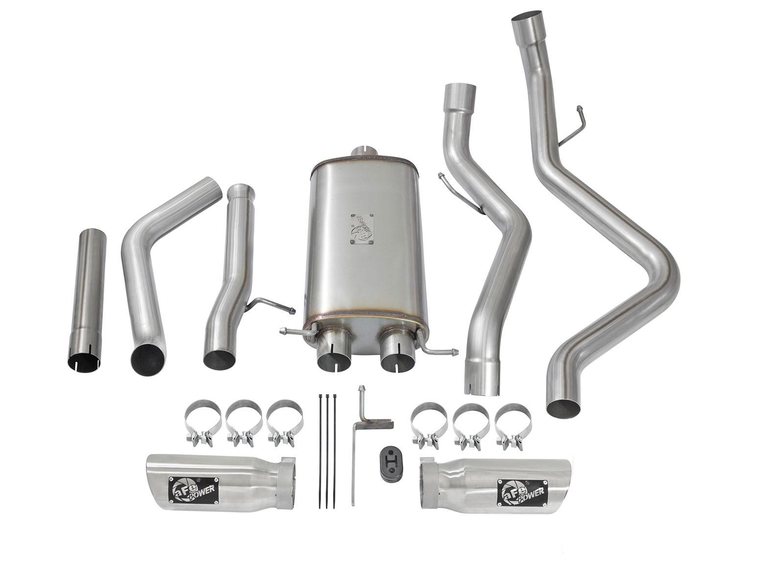 AFE MACH Force-Xp 3 IN 409 Stainless Steel Cat-Back Exhaust System w/Polished Tip - 49-44071-P