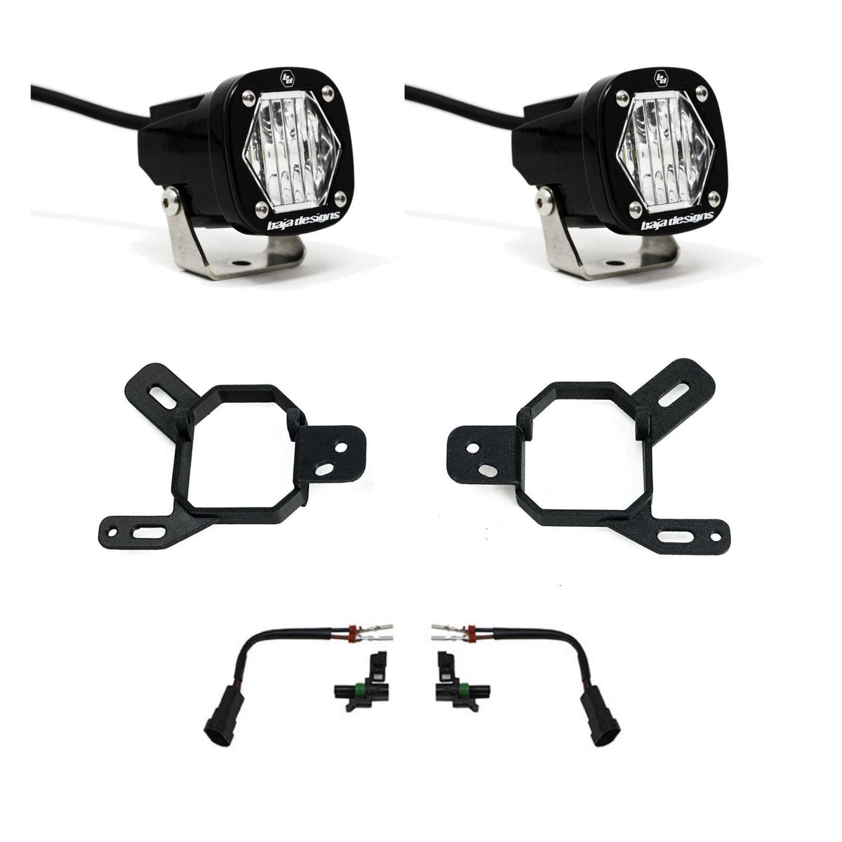 Baja Designs S1 Fog Pocket Light Kit 24-25 Silverado/Sierra 2500/3500 2025 1500 AT4-X (Clear) - 44-7878