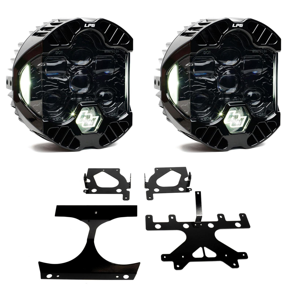 Baja Designs DOT LP6 LED Headlight Kit 2015-2024 Harley Davidson Road Glide (White) - 44-8112