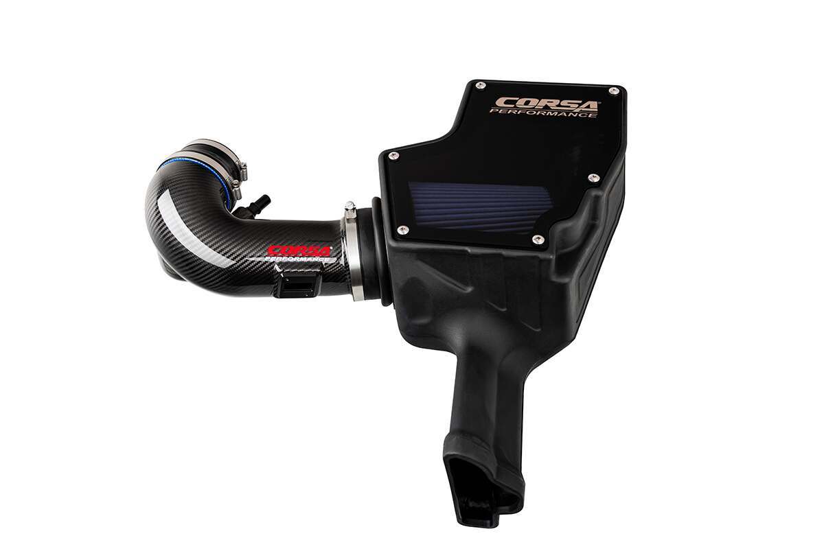 Corsa Carbon Fiber Closed Box Element Air Intake - Maxflow (Oiled) (2018-2023 Mustang GT 5.0L) - 44007