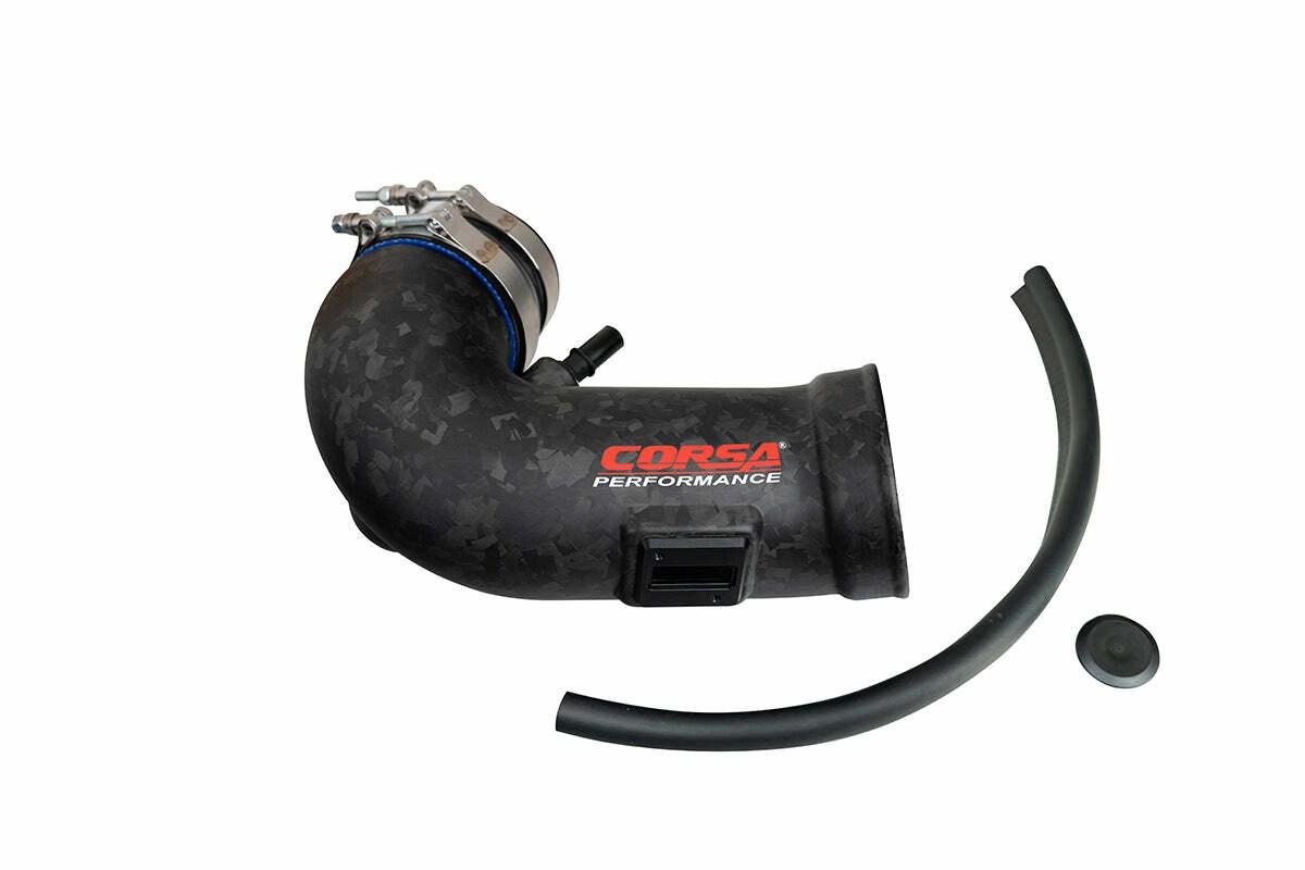 Corsa Carbon Fiber Upgrade / Air Duct - Forged Carbon Fiber (2018-2023 Mustang GT 5.0L w/ Corsa Intake) - 44008-MF