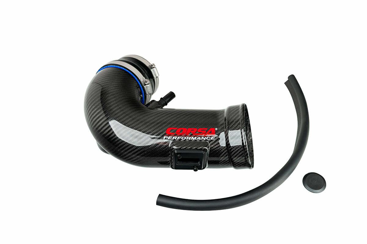 Corsa Carbon Fiber Upgrade / Air Duct - Black Carbon Fiber (2018-2023 Mustang GT 5.0L w/ Corsa Intake) - 44008