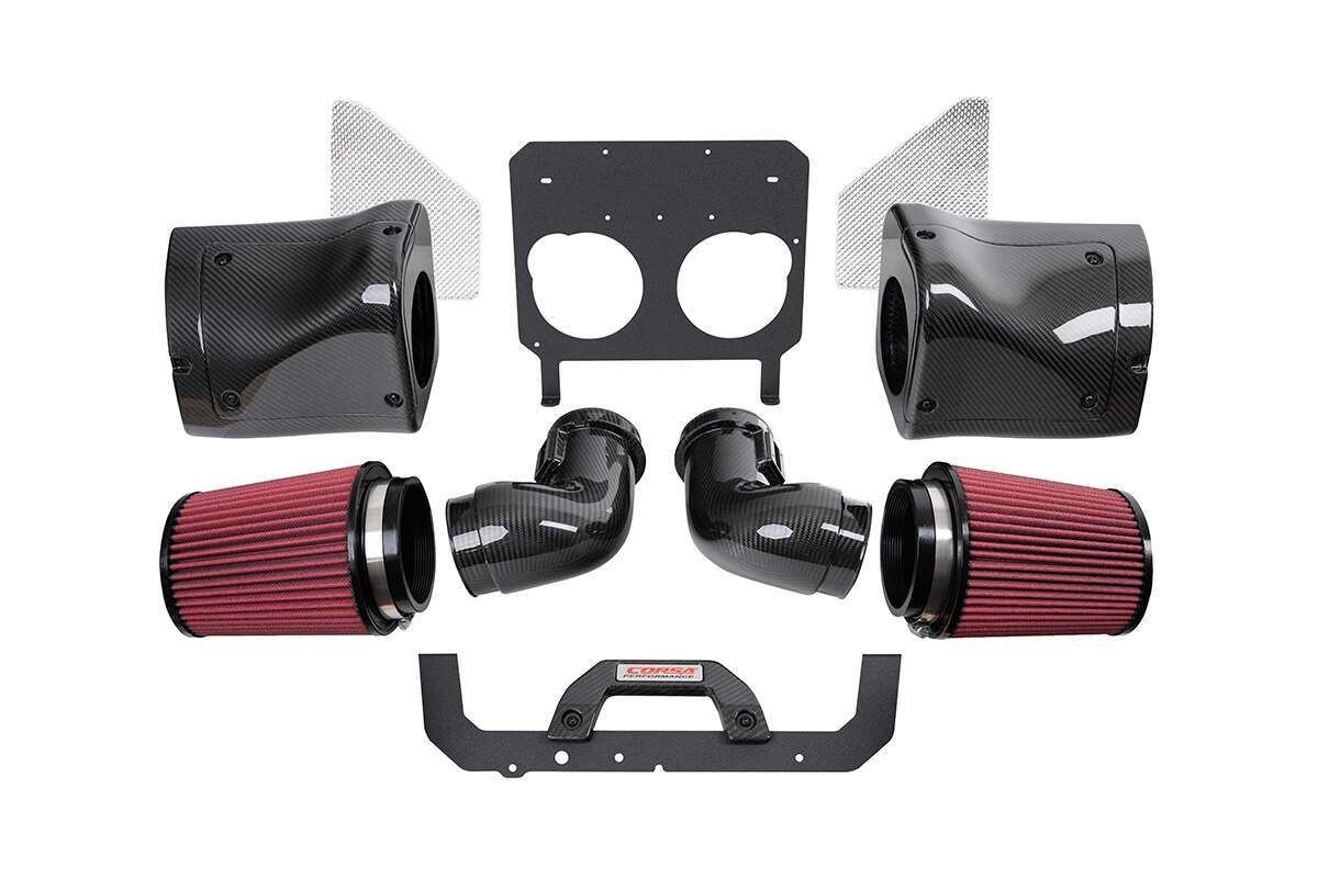 Corsa Performance Dual Path Carbon Fiber Air Intake System with DryTech Filtration (2023-2025 Chevrolet Corvette Z06) - 44012D