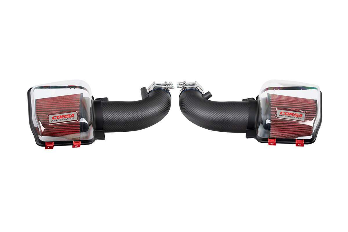 Corsa Performance Carbon Fiber Closed Box - Matte - Dry Filter (2024-2026 Mustang GT / Dark Horse) - 44013DMT