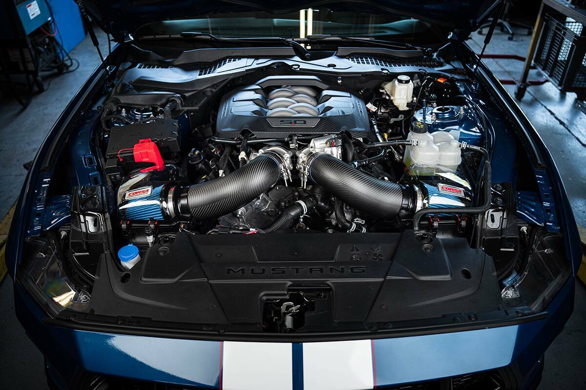 Corsa Performance Carbon Fiber Closed Box - Oiled FIlter - Matte (2024-2026 Mustang GT / Dark Horse) - 44013MT