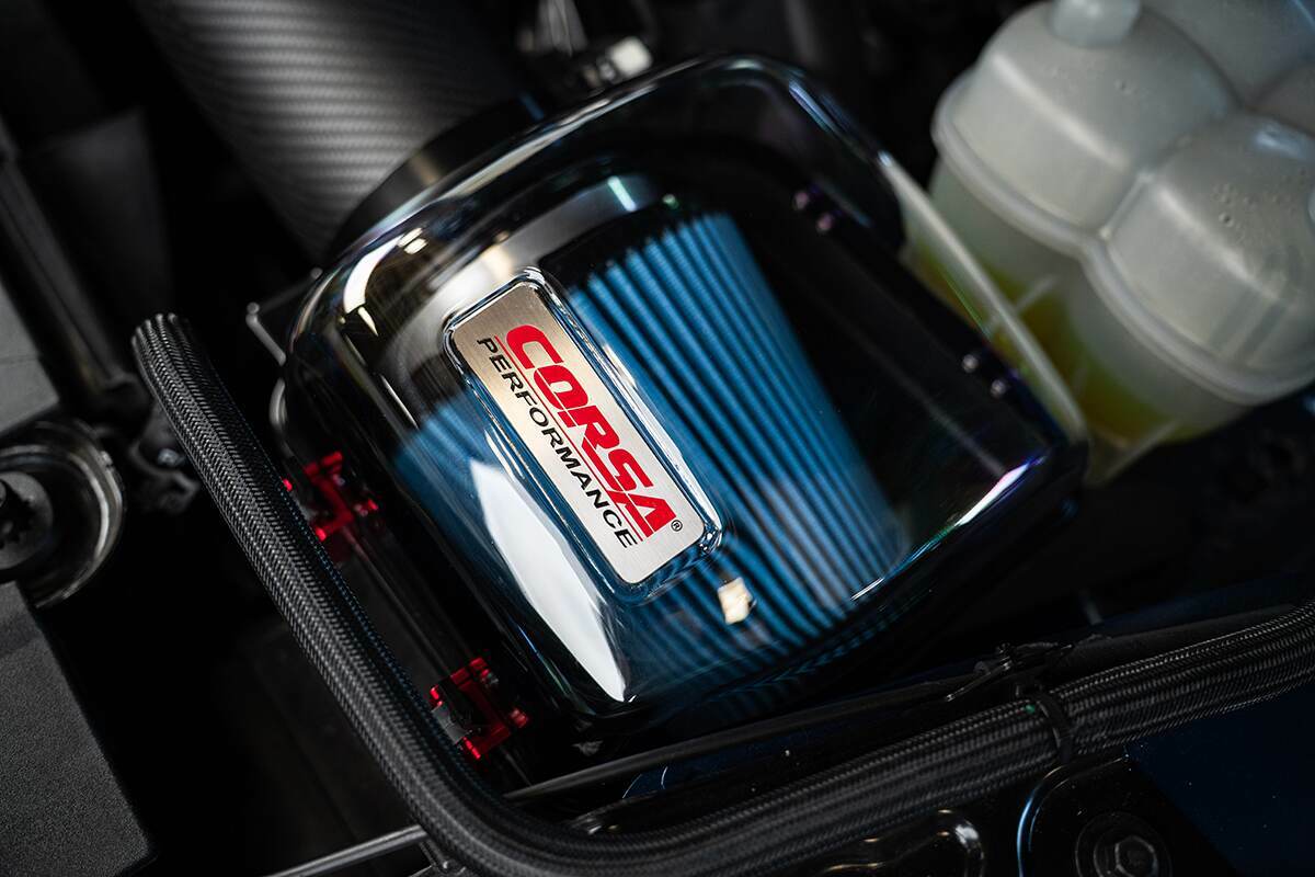 Corsa Performance Carbon Fiber Closed Box - Oiled FIlter - Matte (2024-2026 Mustang GT / Dark Horse) - 44013MT