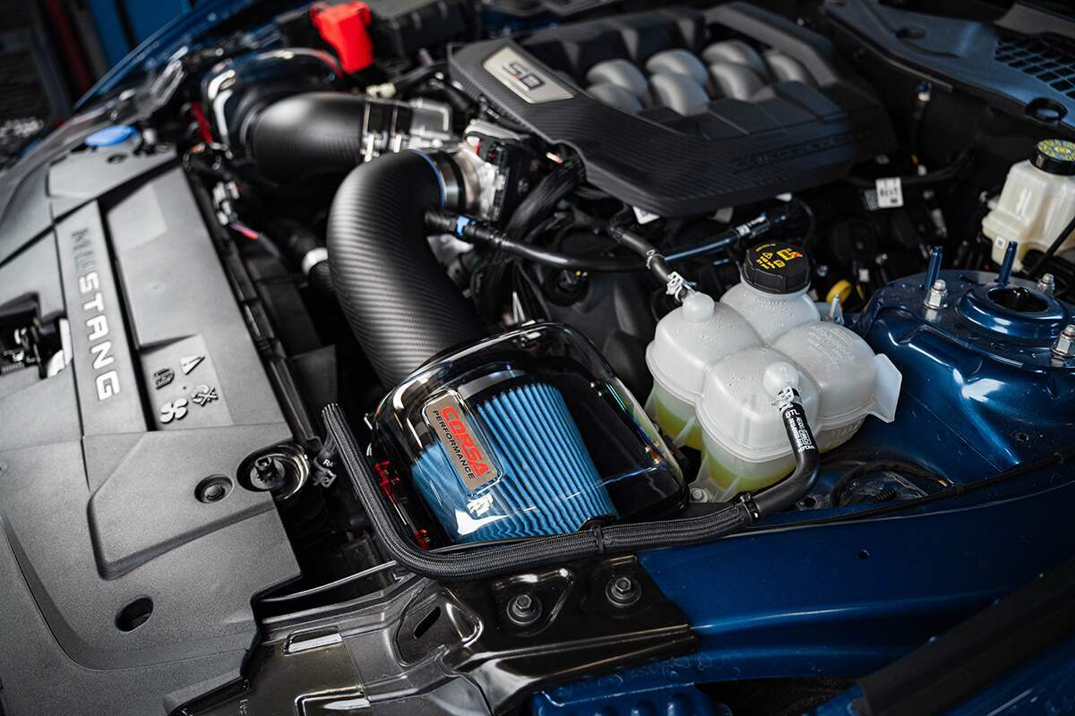 Corsa Performance Carbon Fiber Closed Box - Oiled FIlter - Matte (2024-2026 Mustang GT / Dark Horse) - 44013MT